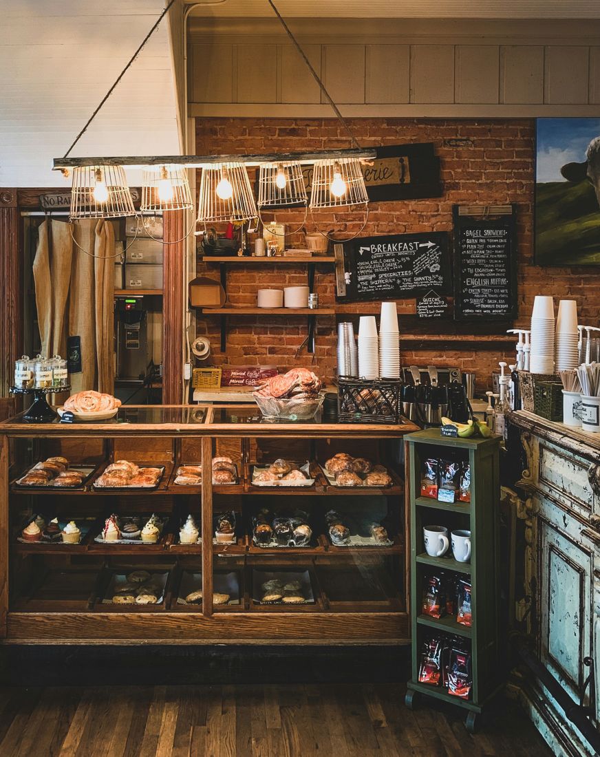 Fresh baked goods on the counter