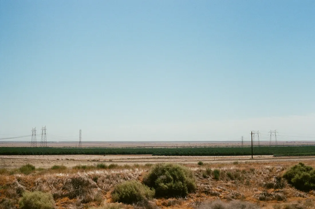 Open, empty land under a clear sky, before anything is built